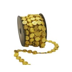 Cadena De Monedas Oro 13 Mm