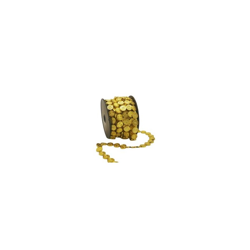 Cadena De Monedas Oro 13 Mm