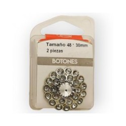 Botones en Cajita 30 mm Plata-Diamante Mod.1433082B