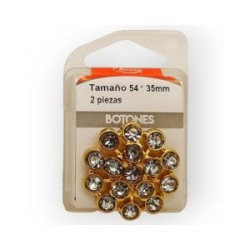 Botones en Cajita 35 mm Oro-Diamante Mod.1413581B
