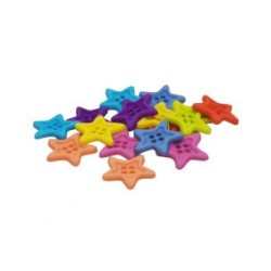 Botones Decorativos Estrellas 4 orificios Mod.8996