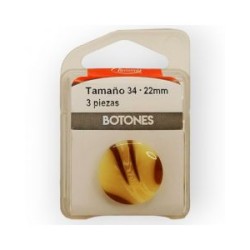 Botones en Cajita 22 mm Crema Mod.1293446