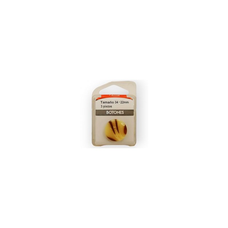 Botones en Cajita 22 mm Crema Mod.1293446