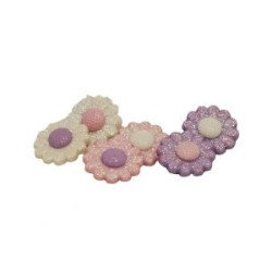 Botones Decorativos Margaritas Brillantes Mod.8993