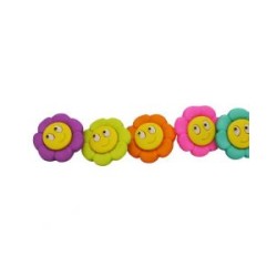 Botones Decorativos Flores Sonrientes Mod.6968
