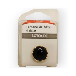 Botones en Cajita 18 mm Negro Mod.422802