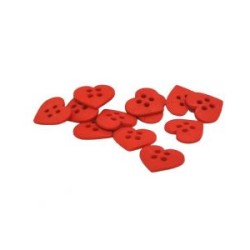 Botones Decorativos Corazones 4 Orificios Mod.6934