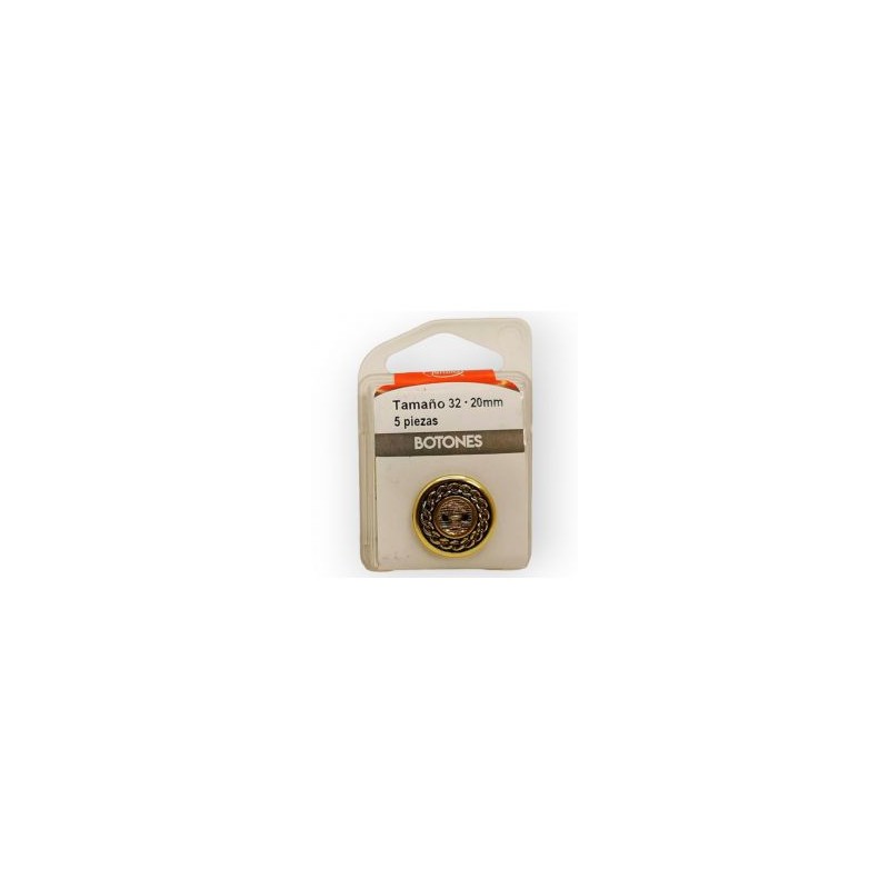 Botones en Cajita 20 mm Oro Mod.333281