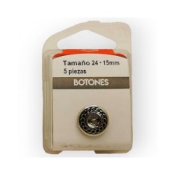 Botones en Cajita 15 mm Plata Mod.332482