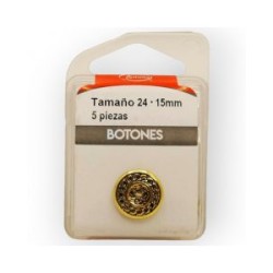 Botones en Cajita 15 mm Oro Mod.332481