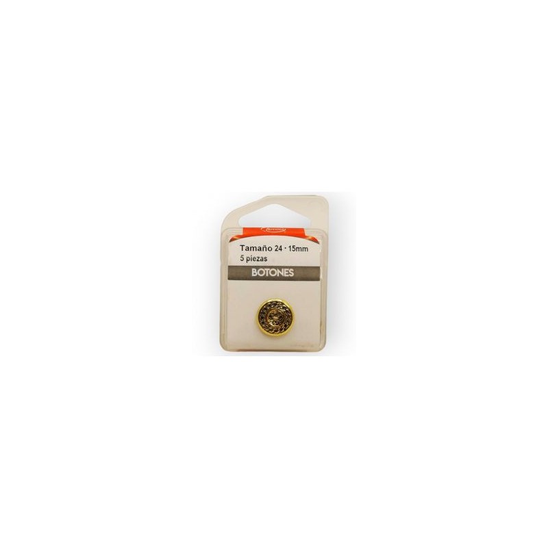 Botones en Cajita 15 mm Oro Mod.332481
