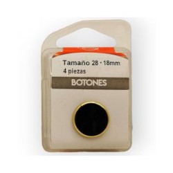 Botones en Cajita 18 mm Negro Mod.0122802