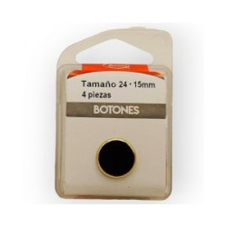 Botones en Cajita 15 mm Negro Mod.0122402