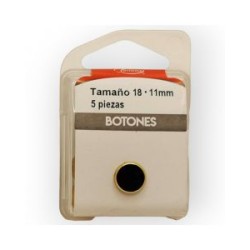 Botones en Cajita 11 mm Negro Mod.0121802