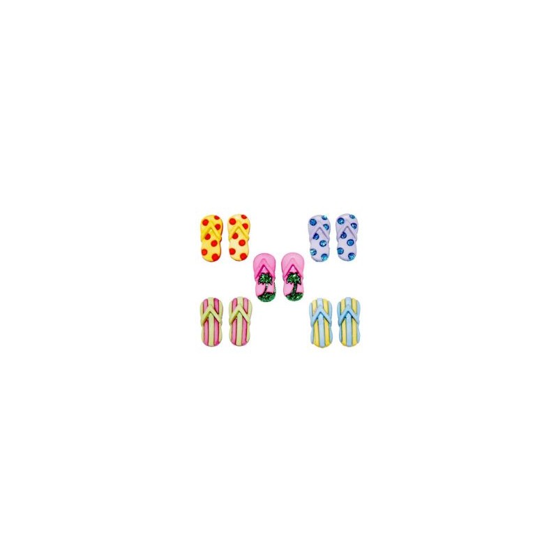 Botones Decorativos Flip Flops-Sandalias
