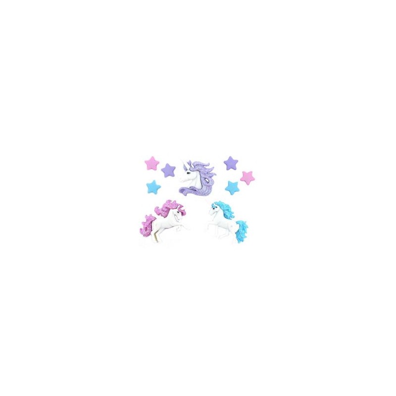 Botones Decorativos Unicornios Magicos