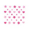 Botones Decorativos Mini estrellas y corazones rosas