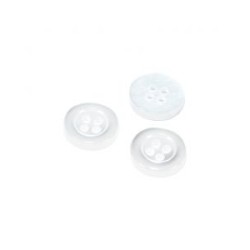 Botón Para Costura Y Manualidades Blanco #18 11 mm Mod.5070