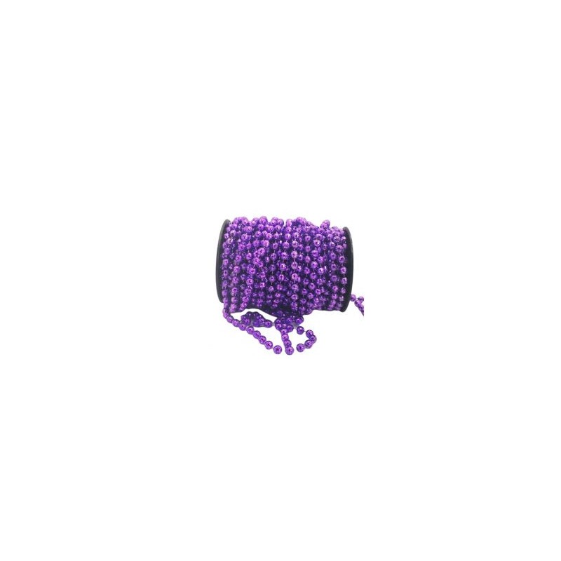 Perla En Rollo Morado Facetada Metálica