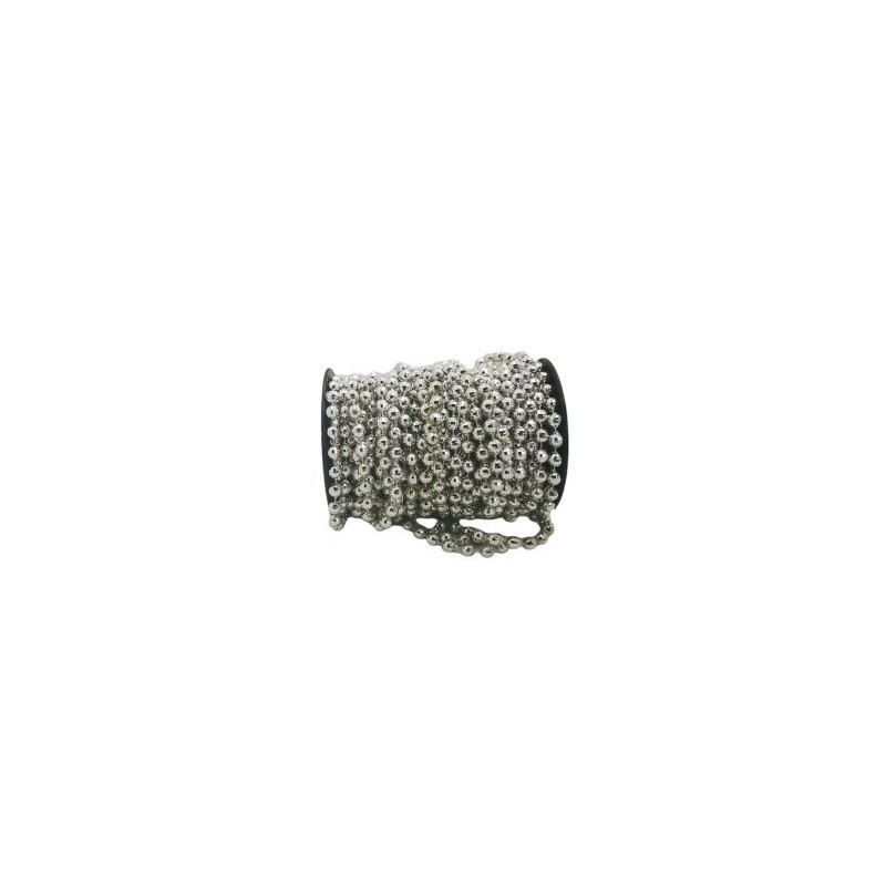 Perla En Rollo Plata Facetada Metálica