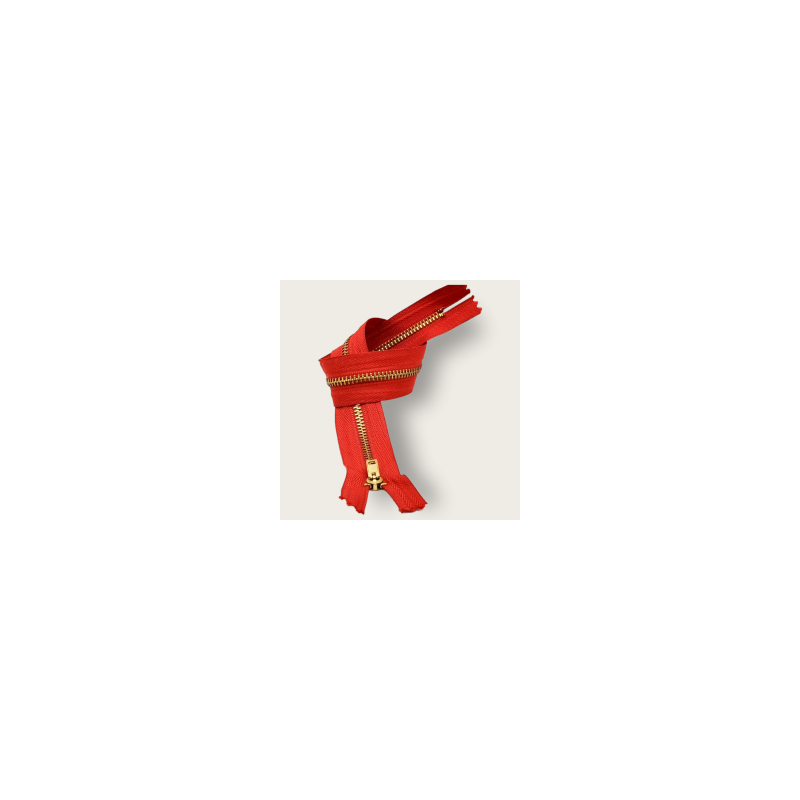 Cierre Metálico Rojo 35 cm