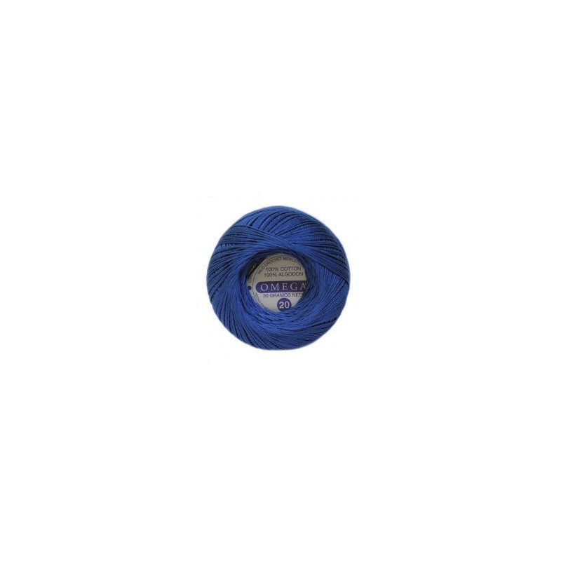 Hilo Crochet #20 color Azul Rey Caja de 12 pzs