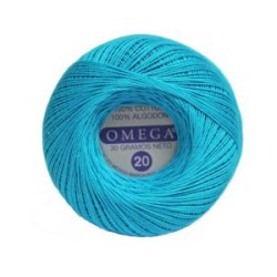 Hilo Crochet #20 color Azul Turquesa Caja de 12 pzs