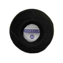 Hilo Crochet #20 color Negro Caja de 12 pzs