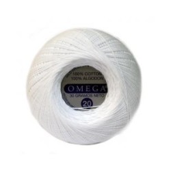 Hilo Crochet #20 color Blanco Caja de 12 pzs