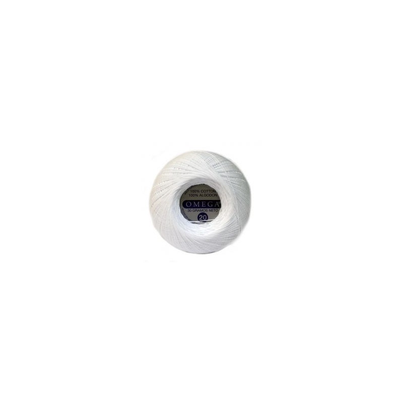 Hilo Crochet #20 color Blanco Caja de 12 pzs