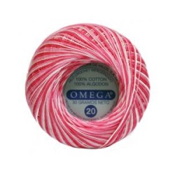 Hilo Crochet #20 color Matizado Rosa Caja de 12 pzs