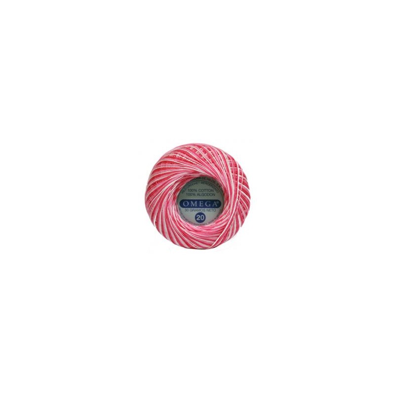 Hilo Crochet #20 color Matizado Rosa Caja de 12 pzs