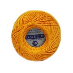 Hilo Crochet #10 color Amarillo Mango Caja de 12 pzs