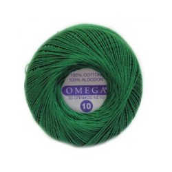Hilo Crochet #10 color Verde Bandera Caja de 12 pzs