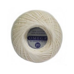 Hilo Crochet #20 color Crudo Caja de 12 pzs