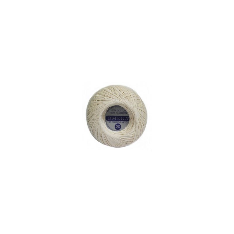 Hilo Crochet #20 color Crudo Caja de 12 pzs
