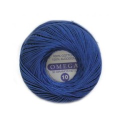 Hilo Crochet #10 color Azul Rey Caja de 12 pzs