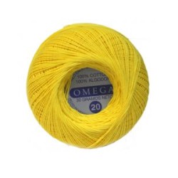 Hilo Crochet #20 color Amarillo Canario Caja de 12 pzs