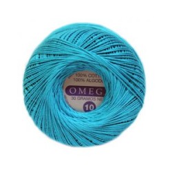 Hilo Crochet #10 color Azul Turquesa Caja de 12 pzs