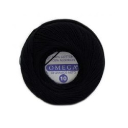 Hilo Crochet #10 color Negro Caja de 12 pzs
