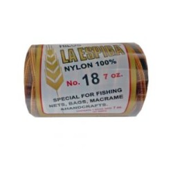 Hilo Nylon #18 color Matizado Café Paquete de 4 pzs