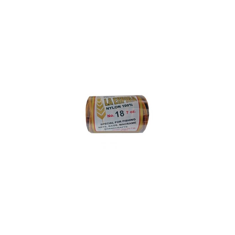 Hilo Nylon #18 color Matizado Café Paquete de 4 pzs