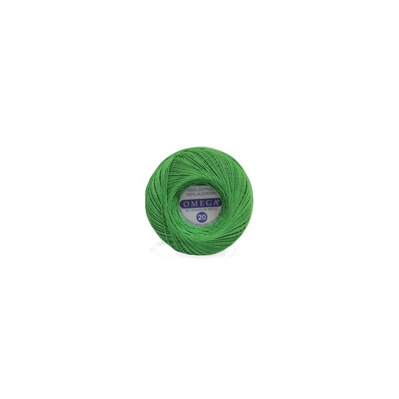 Hilo Crochet #20 color Verde Bandera Caja de 12 pzs