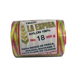 Hilo Nylon #18 color Matizado Confetti Paquete de 4 pzs