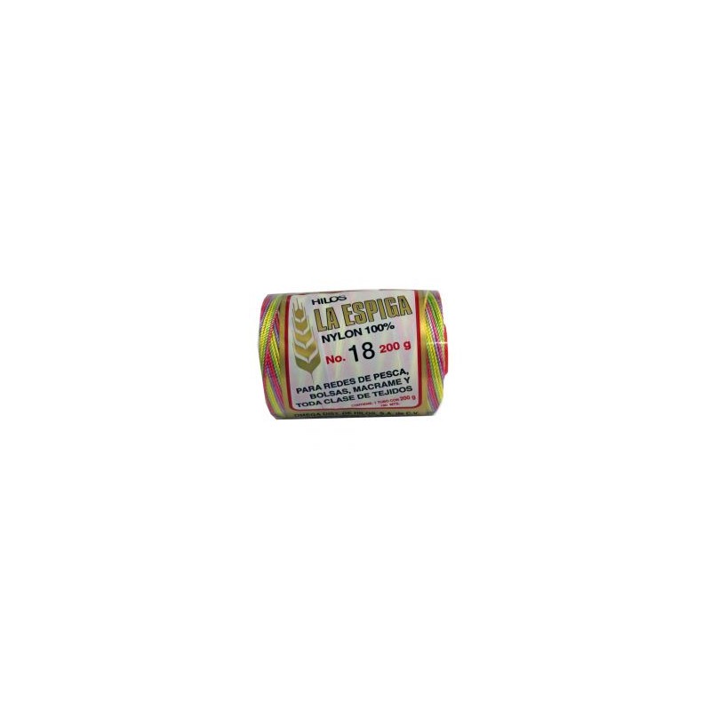 Hilo Nylon #18 color Matizado Confetti Paquete de 4 pzs