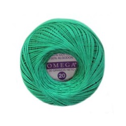 Hilo Crochet #20 color Verde Jade Caja de 12 pzs