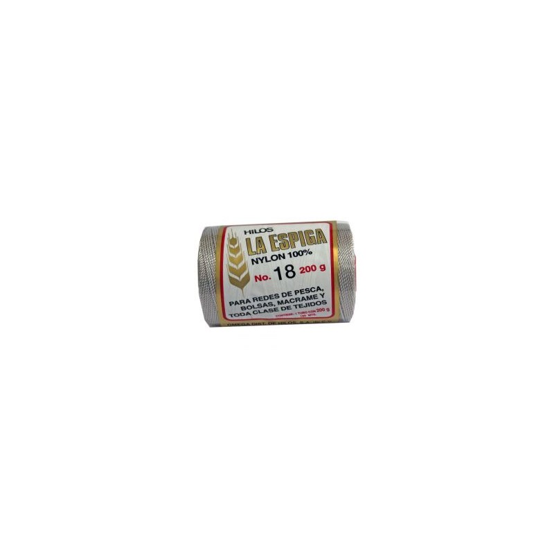 Hilo Nylon #18 color Gris Paquete de 4 pzs