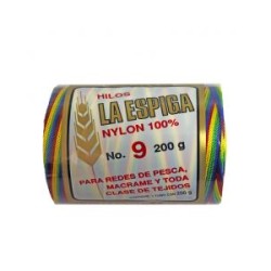 Hilo Nylon #9 color Matizado Multicolor Paquete de 4 pzs