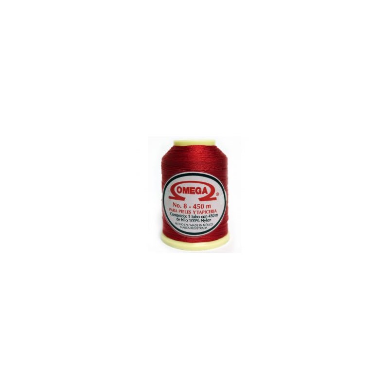 Hilo Nylon #8 color Rojo Paquete de 12 pzs