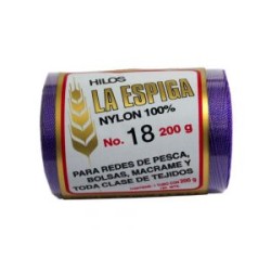 Hilo Nylon #9 color Morado Paquete de 4 pzs